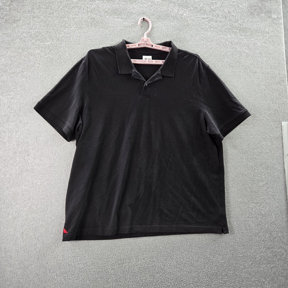 Untuckit Men Polo XXX-LARGE Black 30167 Gondola Button Short Sleeve Logo